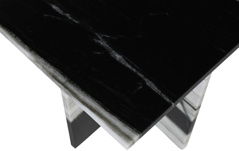 Verona Marble End Table in Panda - 220Panda-ET