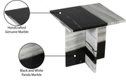Verona Marble End Table in Panda - 220Panda-ET