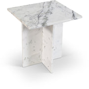 Verona Marble End Table in White - 220White-ET