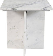 Verona Marble End Table in White - 220White-ET