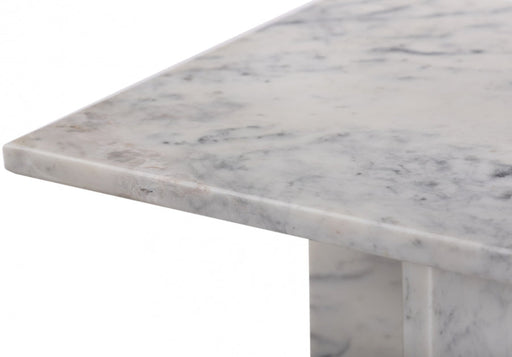 Verona Marble End Table in White - 220White-ET