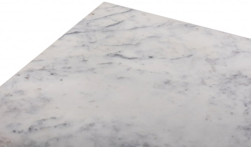 Verona Marble End Table in White - 220White-ET