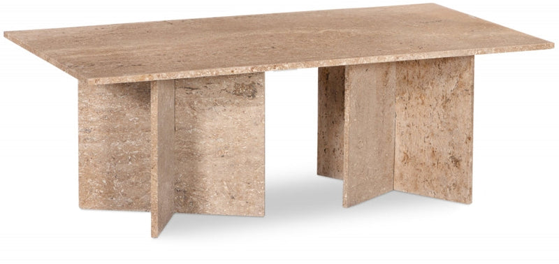 Verona Travertine Coffee Table in Natural - 220Travertine-CT