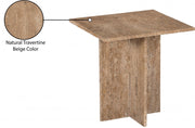 Verona Travertine End Table in Natural - 220Travertine-ET