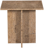 Verona Travertine End Table in Natural - 220Travertine-ET