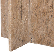 Verona Travertine End Table in Natural - 220Travertine-ET