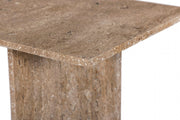 Verona Travertine End Table in Natural - 220Travertine-ET