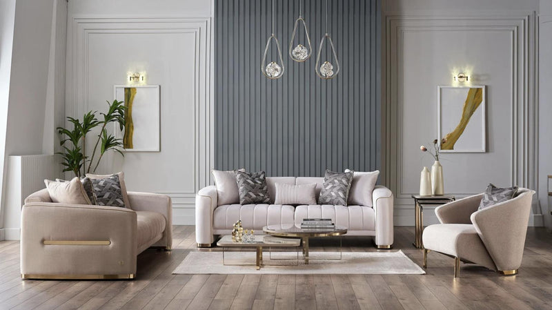 Veronica Love Seat (Silver Vizon) - Gate FurnitureLoveseat