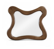 Verra 42" W x 36" H Solid Wood Frame Mirror in Brown - 66011Brown-M