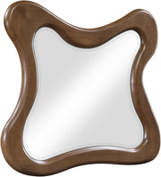 Verra 42" W x 36" H Solid Wood Frame Mirror in Brown - 66011Brown-M