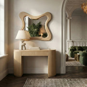 Verra 42" W x 36" H Solid Wood Frame Mirror in Natural - 66011Natural-M