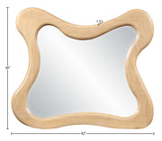 Verra 42" W x 36" H Solid Wood Frame Mirror in Natural - 66011Natural-M