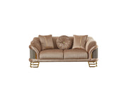 Versace 3-pieces (Sofa & Loveseat & Chair) Livingroom Set Beige in Beige - 101-VER-STAR14240-321