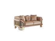 Versace 3-pieces (Sofa & Loveseat & Chair) Livingroom Set Beige in Beige - 101-VER-STAR14240-321