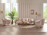 Versace 3-pieces (Sofa & Loveseat & Chair) Livingroom Set Cream in Cream - 101-VER-STAR13553-321