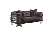 Versace 3-pieces (Sofa & Loveseat & Chair) Livingroom Set Dark Grey in Dark Grey - 101-VER-STAR14245-321