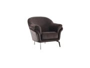 Versace 3-pieces (Sofa & Loveseat & Chair) Livingroom Set Dark Grey in Dark Grey - 101-VER-STAR14245-321