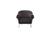 Versace 3-pieces (Sofa & Loveseat & Chair) Livingroom Set Dark Grey in Dark Grey - 101-VER-STAR14245-321