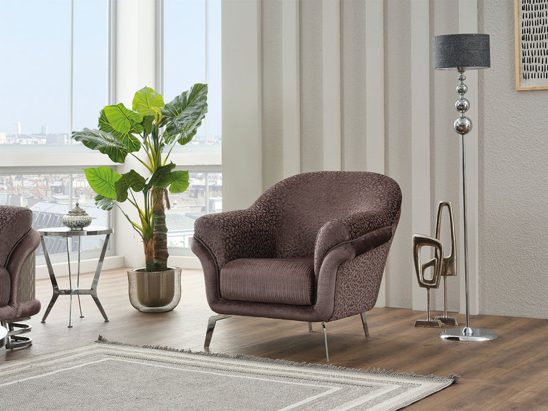 Versace 3-pieces (Sofa & Loveseat & Chair) Livingroom Set Dark Grey in Dark Grey - 101-VER-STAR14245-321