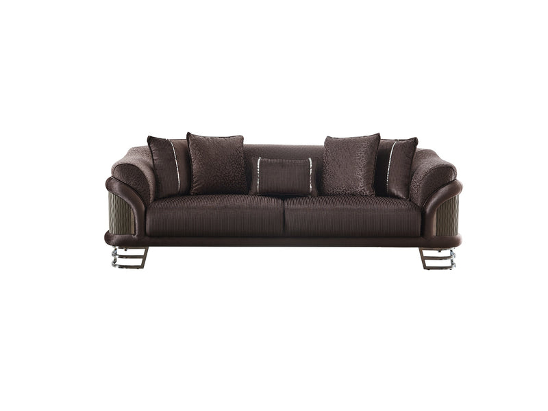 Versace 3-pieces (Sofa & Loveseat & Chair) Livingroom Set Dark Grey in Dark Grey - 101-VER-STAR14245-321
