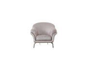 Versace 3-pieces (Sofa & Loveseat & Chair) Livingroom Set Light Grey in Light Grey - 101-VER-STAR14244-321