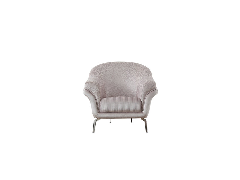 Versace 3-pieces (Sofa & Loveseat & Chair) Livingroom Set Light Grey in Light Grey - 101-VER-STAR14244-321