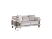 Versace 3-pieces (Sofa & Loveseat & Chair) Livingroom Set Light Grey in Light Grey - 101-VER-STAR14244-321