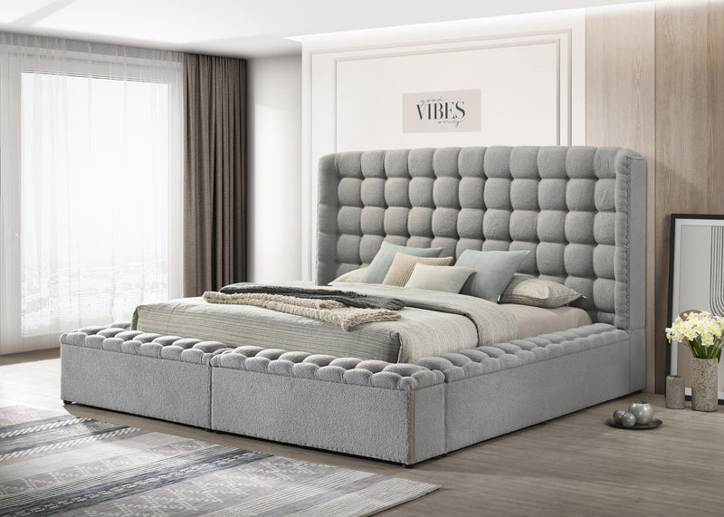 Versaley King Grey Storage Bed - B801-Grey-King