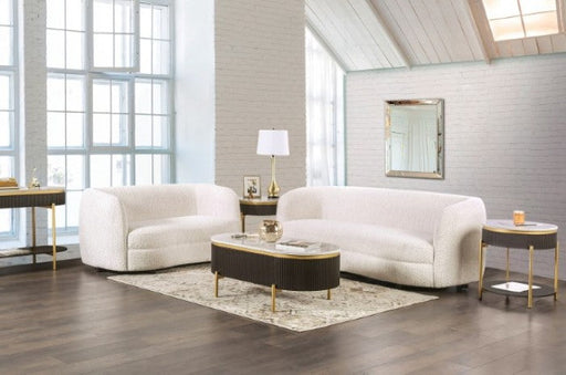 Versoix Off-White Loveseat - FM61003WH-LV