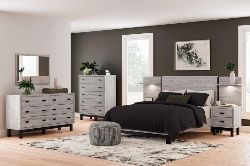 Vessalli Gray Panel Bedroom Set with Extensions - Gate FurnitureBedroom Set
