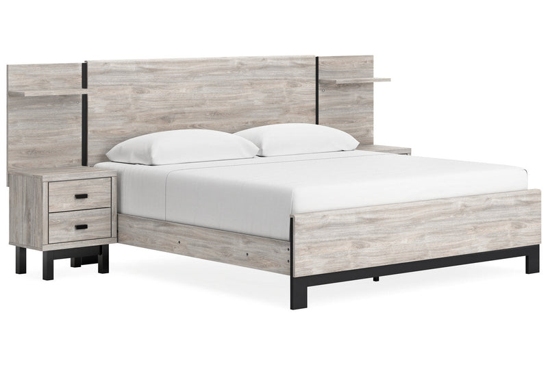 Vessalli Gray Panel Bedroom Set with Extensions - Gate FurnitureBedroom Set