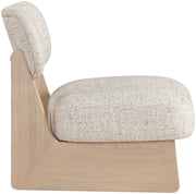 Vetra Linen Textured Fabric Upholstered Chair in Beige - 33012Beige