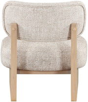 Vetra Linen Textured Fabric Upholstered Chair in Beige - 33012Beige
