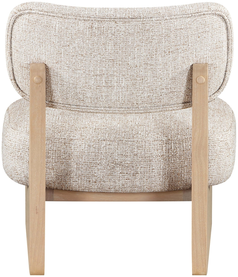 Vetra Linen Textured Fabric Upholstered Chair in Beige - 33012Beige
