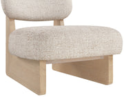 Vetra Linen Textured Fabric Upholstered Chair in Beige - 33012Beige
