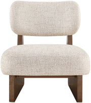 Vetra Linen Textured Fabric Upholstered Chair in Beige - 33013Beige