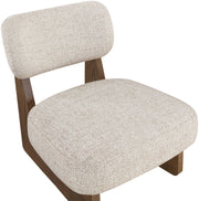 Vetra Linen Textured Fabric Upholstered Chair in Beige - 33013Beige