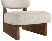 Vetra Linen Textured Fabric Upholstered Chair in Beige - 33013Beige