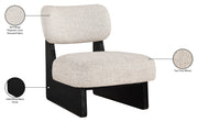 Vetra Linen Textured Fabric Upholstered Chair in Beige - 33014Beige
