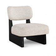 Vetra Linen Textured Fabric Upholstered Chair in Beige - 33014Beige