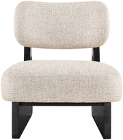 Vetra Linen Textured Fabric Upholstered Chair in Beige - 33014Beige