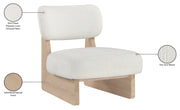 Vetra Linen Textured Fabric Upholstered Chair in Cream - 33012Cream