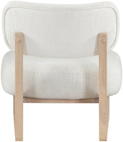 Vetra Linen Textured Fabric Upholstered Chair in Cream - 33012Cream