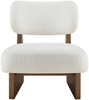 Vetra Linen Textured Fabric Upholstered Chair in Cream - 33013Cream