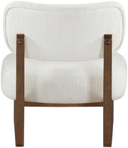 Vetra Linen Textured Fabric Upholstered Chair in Cream - 33013Cream
