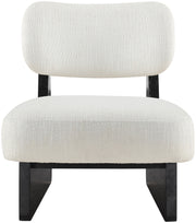 Vetra Linen Textured Fabric Upholstered Chair in Cream - 33014Cream