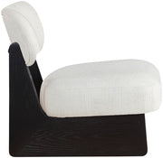 Vetra Linen Textured Fabric Upholstered Chair in Cream - 33014Cream