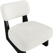 Vetra Linen Textured Fabric Upholstered Chair in Cream - 33014Cream