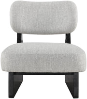 Vetra Linen Textured Fabric Upholstered Chair in Grey - 33014Grey
