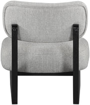 Vetra Linen Textured Fabric Upholstered Chair in Grey - 33014Grey